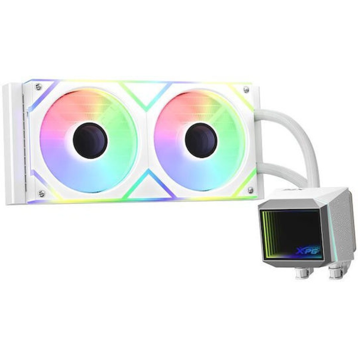 Adata XPG Levante II 240 Υδρόψυξη Επεξεργαστή Διπλού Ανεμιστήρα 120mm για Socket 1700/1200/115x με ARGB Φωτισμό Λευκή