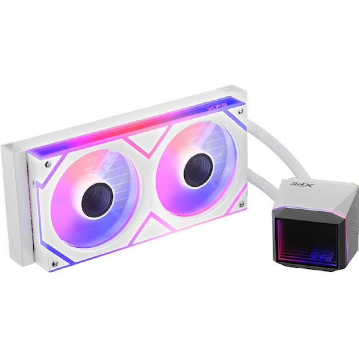 Adata XPG Levante II 240 Υδρόψυξη Επεξεργαστή Διπλού Ανεμιστήρα 120mm για Socket 1700/1200/115x με ARGB Φωτισμό Λευκή