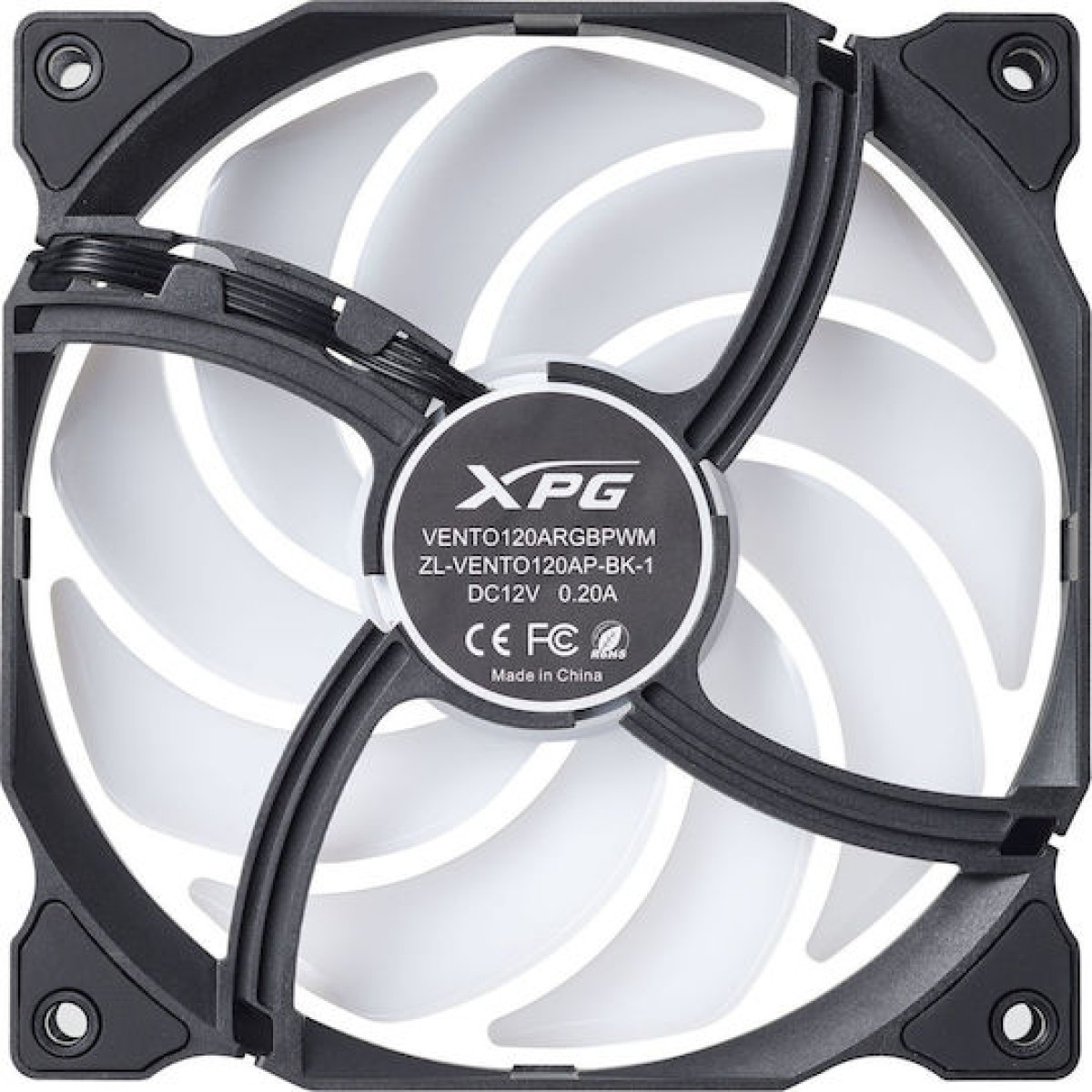 Adata VENTO120ARGBPWM-BKCWW Case Fan 120mm με ARGB Φωτισμό