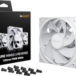 Be Quiet Pure Wings 3 Case Fan 120mm με Λευκό Φωτισμό και Σύνδεση 4-Pin PWM 3τμχ Λευκό