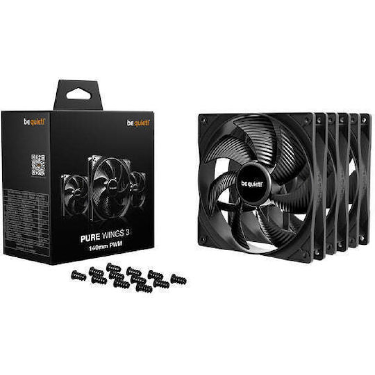 Be Quiet Pure Wings 3 Case Fan 140mm με Σύνδεση 4-Pin PWM 3τμχ