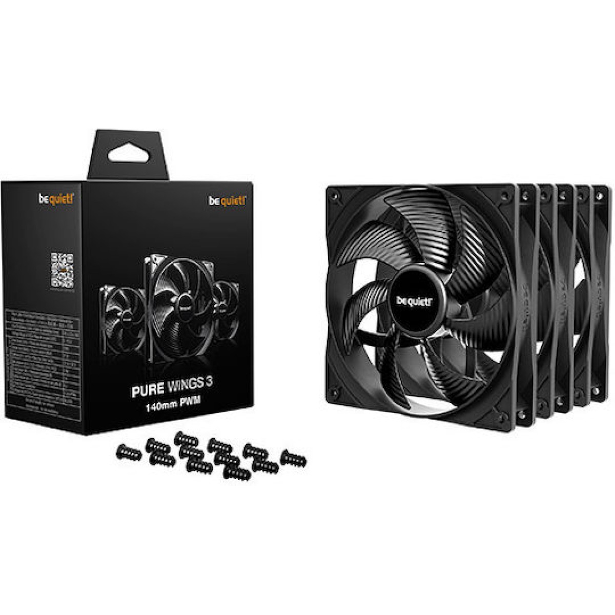Be Quiet Pure Wings 3 Case Fan 140mm με Σύνδεση 4-Pin PWM 3τμχ