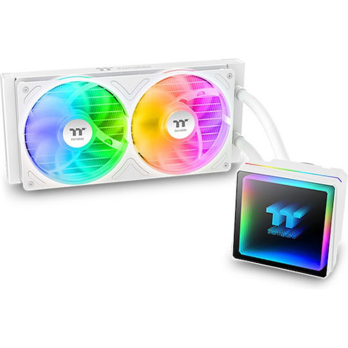 Thermaltake TH240 V3 ARGB Sync AIO Υδρόψυξη Επεξεργαστή Διπλού Ανεμιστήρα 120mm για Socket AM4/AM5/1700/1200/115x Λευκή