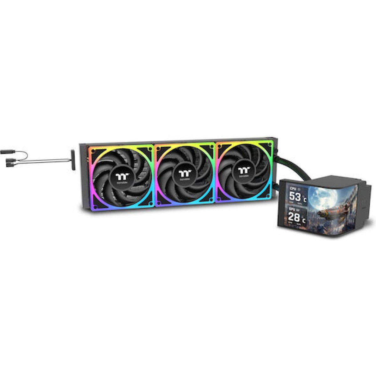 Thermaltake MAGCurve 360 Ultra AIO Υδρόψυξη Επεξεργαστή Τριπλού Ανεμιστήρα 120mm για Socket AM4/AM5/1700/1200/115x με ARGB Φωτισμό