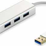 Level One USB 3.0 Hub 3 Θυρών με σύνδεση USB-A / Ethernet Ασημί