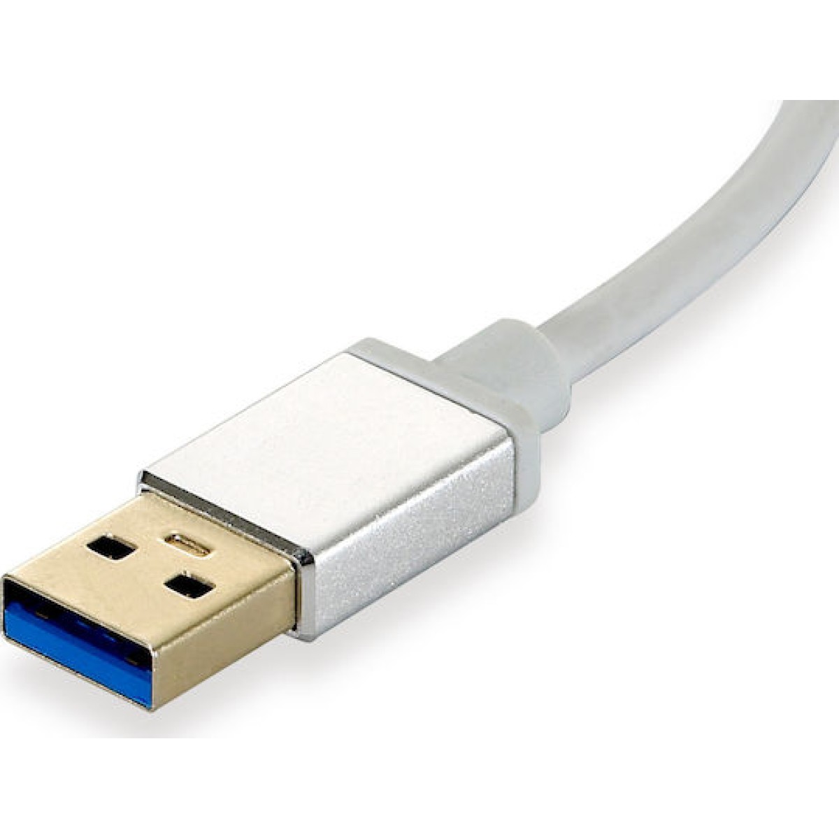 Level One USB 3.0 Hub 3 Θυρών με σύνδεση USB-A / Ethernet Ασημί
