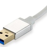 Level One USB 3.0 Hub 3 Θυρών με σύνδεση USB-A / Ethernet Ασημί