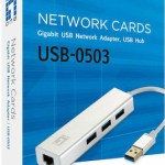 Level One USB 3.0 Hub 3 Θυρών με σύνδεση USB-A / Ethernet Ασημί