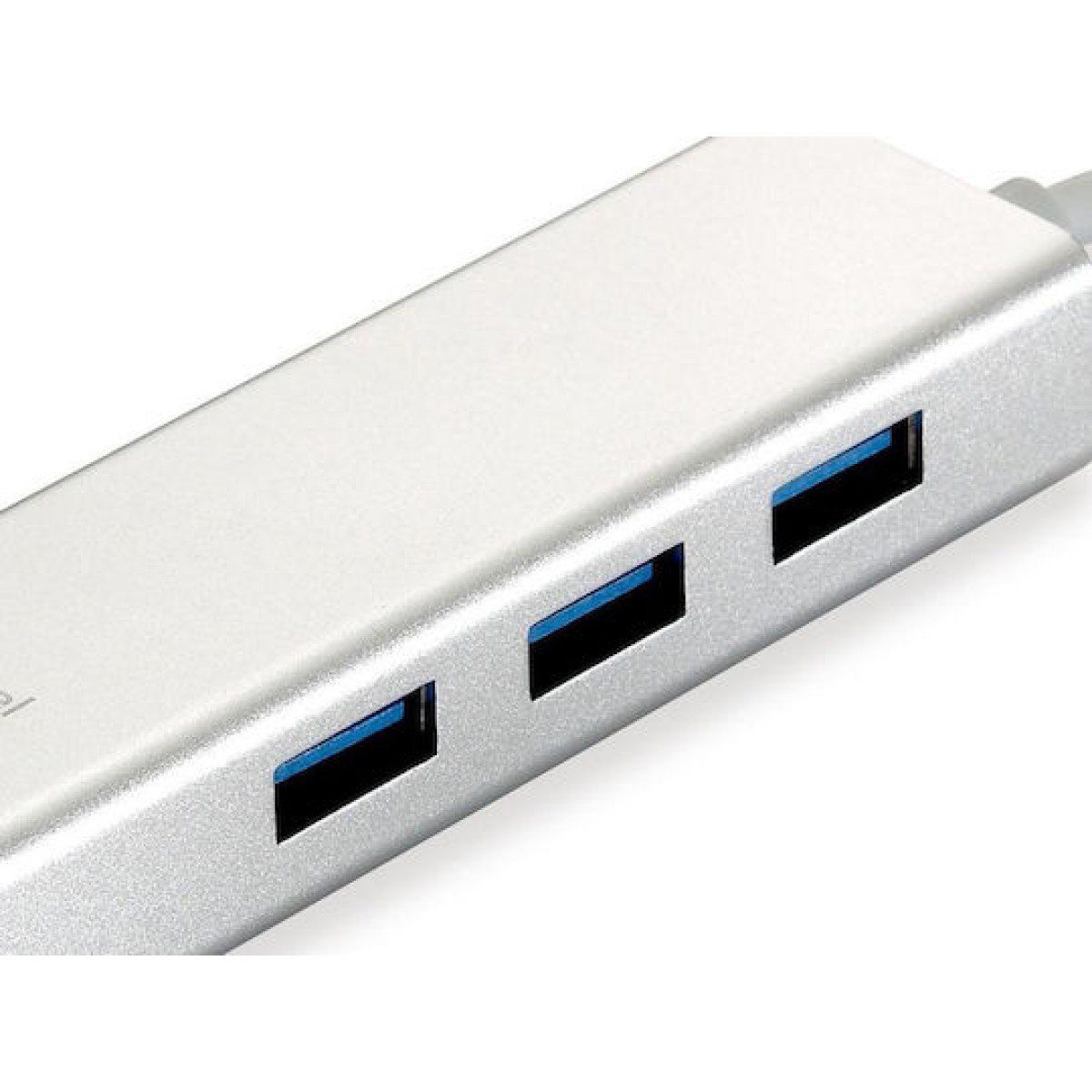 Level One USB 3.0 Hub 3 Θυρών με σύνδεση USB-A / Ethernet Ασημί