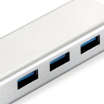 Level One USB 3.0 Hub 3 Θυρών με σύνδεση USB-A / Ethernet Ασημί