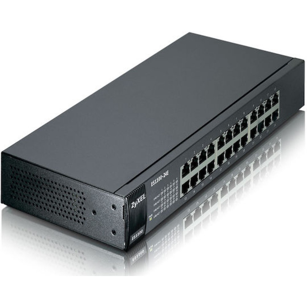 Zyxel ES1100-24E Unmanaged PoE Switch με 24 Θύρες Gigabit (1Gbps) Ethernet