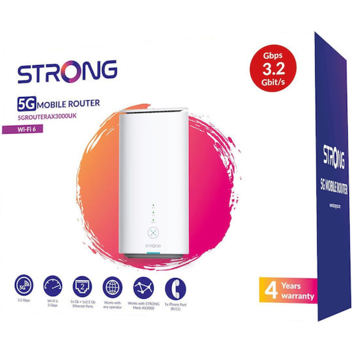Strong Ασύρματο 5G Router Wi‑Fi 6 με 2 Θύρες