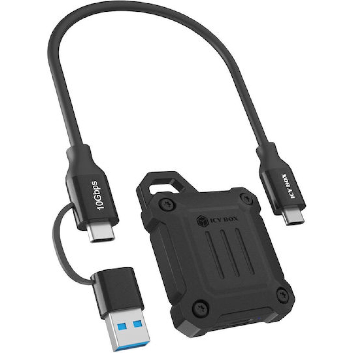 Icy Box Θήκη για Σκληρό Δίσκο M.2 SATA III NVME με σύνδεση Type-C