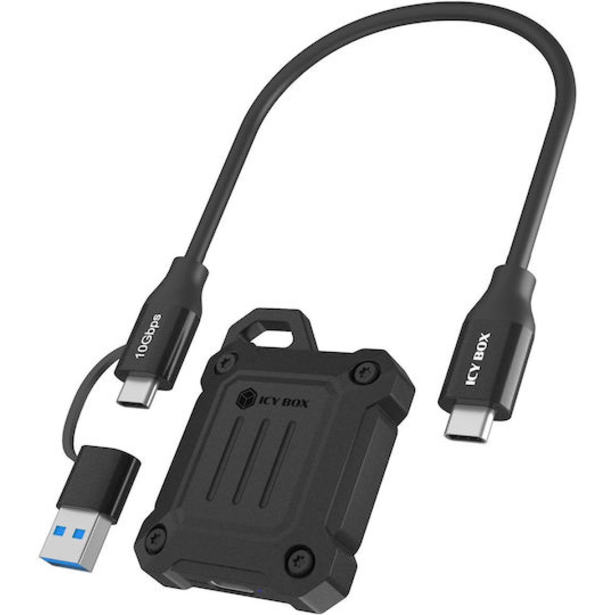 Icy Box Θήκη για Σκληρό Δίσκο M.2 SATA III NVME με σύνδεση Type-C