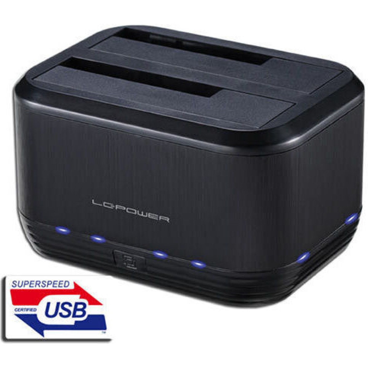LC-Power Docking Station για 2 Σκληρούς Δίσκους SATA 2.5