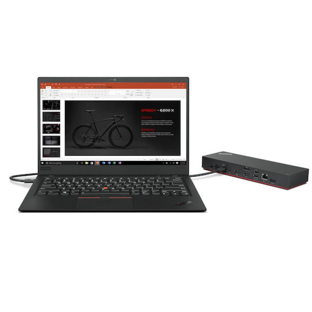 Lenovo ThinkPad Universal USB-C Docking Station με HDMI/DisplayPort 4K PD Ethernet και συνδεση 3 Οθονών Μαύρο