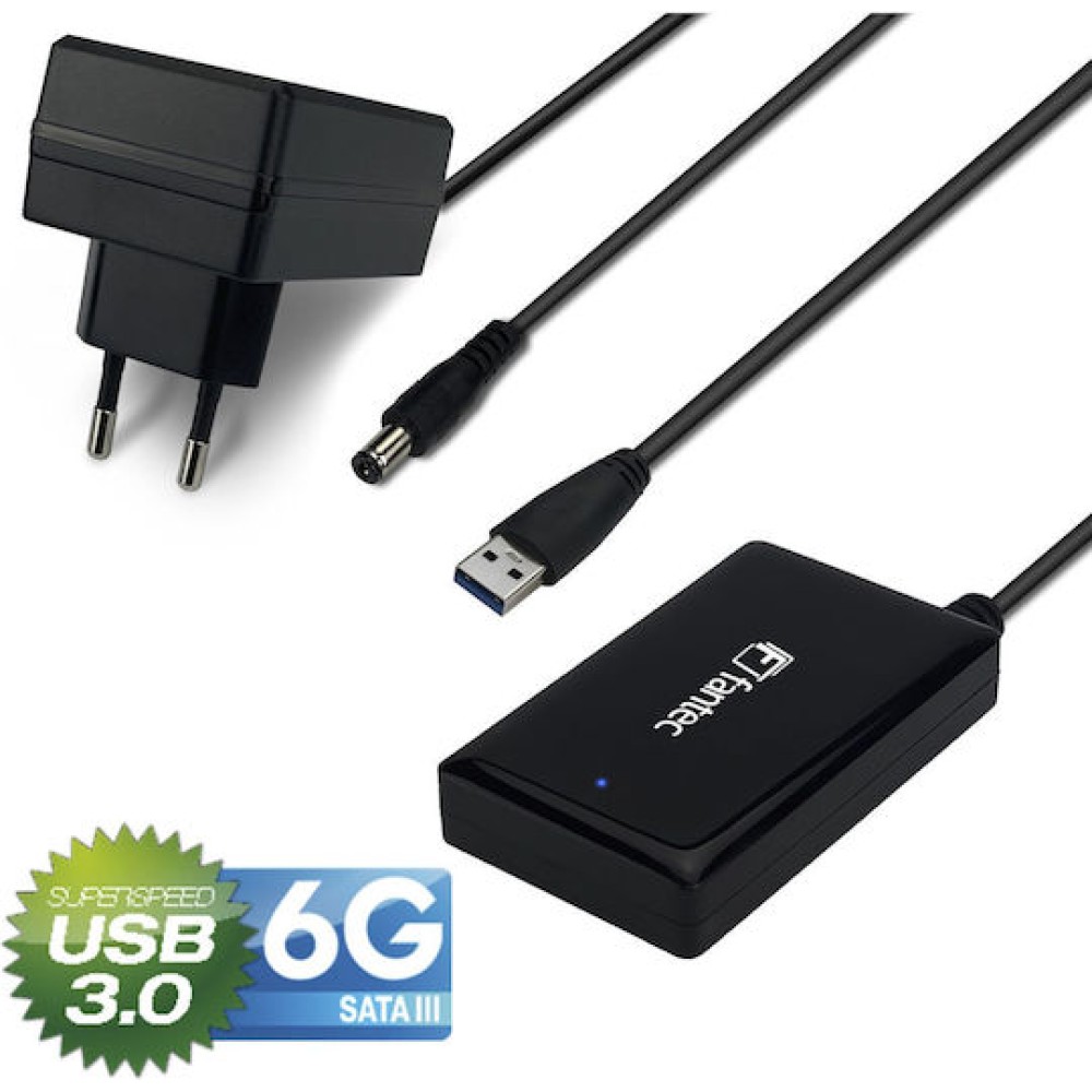 Fantec SATA 6G Αντάπτορας Μαύρο (2571)