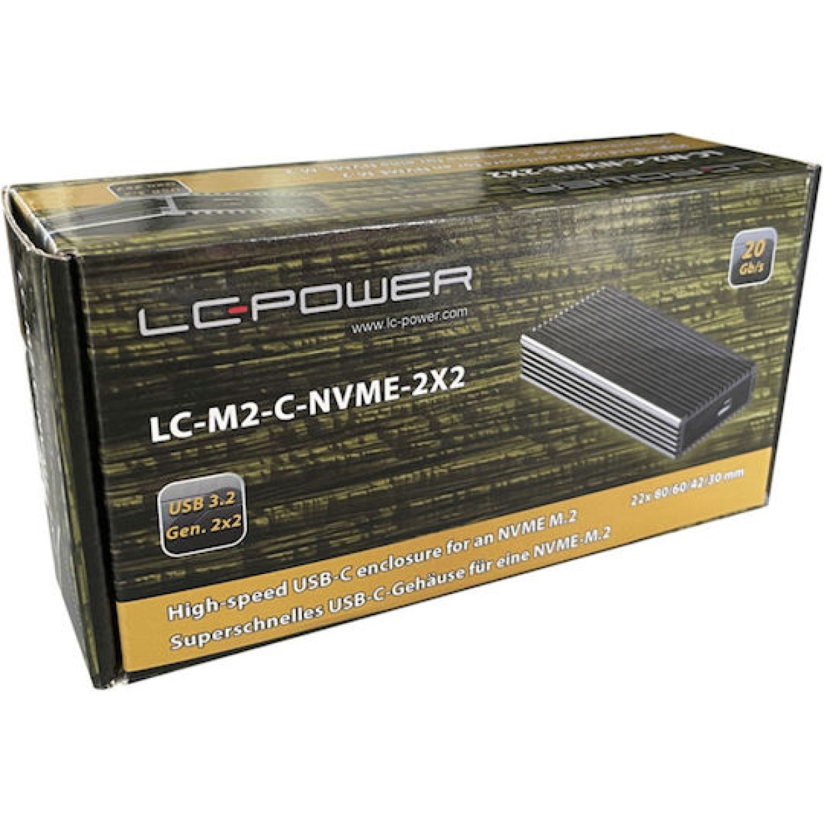 LC-Power Θήκη για Σκληρό Δίσκο M.2 SATA III με σύνδεση USB 3.2