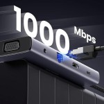 Ugreen Cm498 USB-C Docking Station με 4K PD Ethernet Γκρι