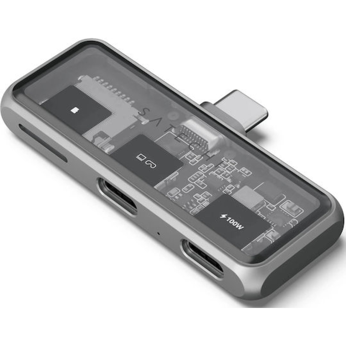 Αντάπτορας Satechi Mobile Xr Hub Microsd Reader Γυαλιά Ar Xr Type-c Male 1 X Type-c 100w 1 X Type-c 10gbps 4k@60hz 1 X Microsd Space Grey St-hxrsdm