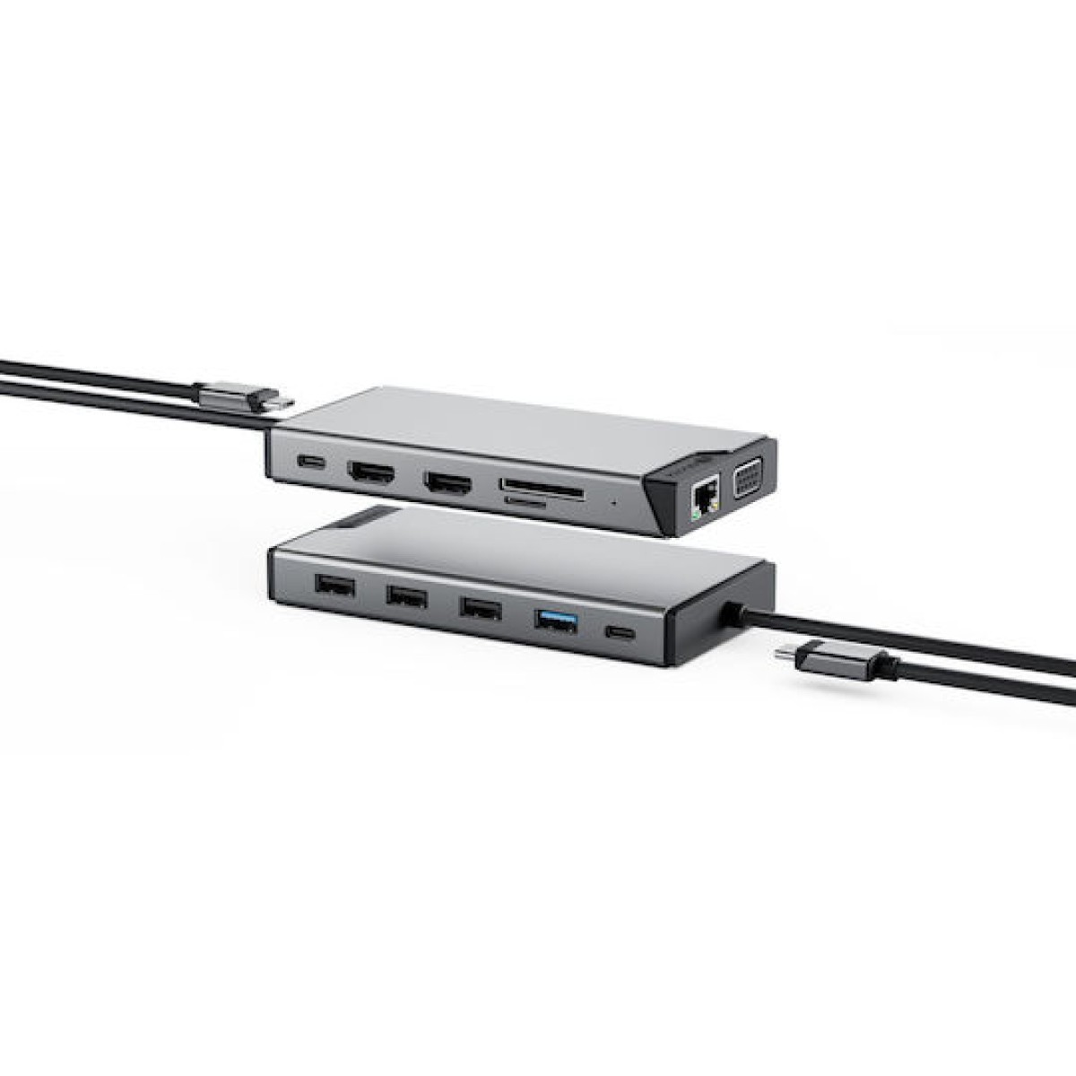 Alogic 12-in-1 USB-C Docking Station με HDMI 4K PD Ethernet και σύνδεση 3 Οθονών Γκρι