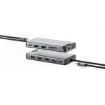 Alogic 12-in-1 USB-C Docking Station με HDMI 4K PD Ethernet και σύνδεση 3 Οθονών Γκρι