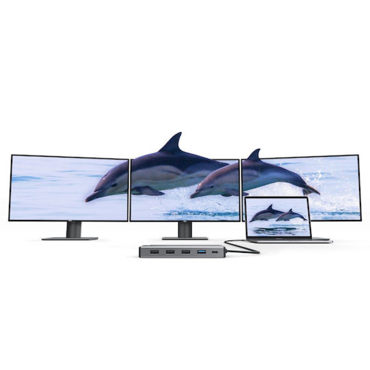 Alogic 12-in-1 USB-C Docking Station με HDMI 4K PD Ethernet και σύνδεση 3 Οθονών Γκρι