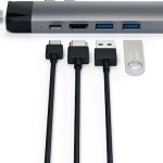 Satechi Docking Station με Διπλό USB-C HDMI 4K PD Ethernet Γκρι (ST-TCPHEM)