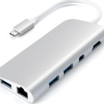 Satechi USB-C Docking Station με HDMI 4K PD Ethernet Ασημί (ST-TCMM8PAS)