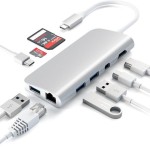 Satechi USB-C Docking Station με HDMI 4K PD Ethernet Ασημί (ST-TCMM8PAS)