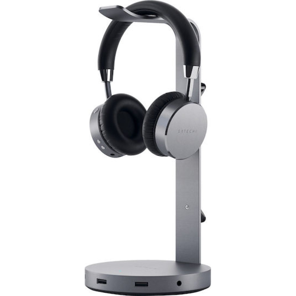 Satechi Aluminum Usb Headphone Stand Επιτραπέζια με Θύρα USB Γκρι