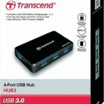 Transcend HUB3 USB 3.0 Hub 4 Θυρών με σύνδεση USB-A και Εξωτερική Παροχή Ρεύματος