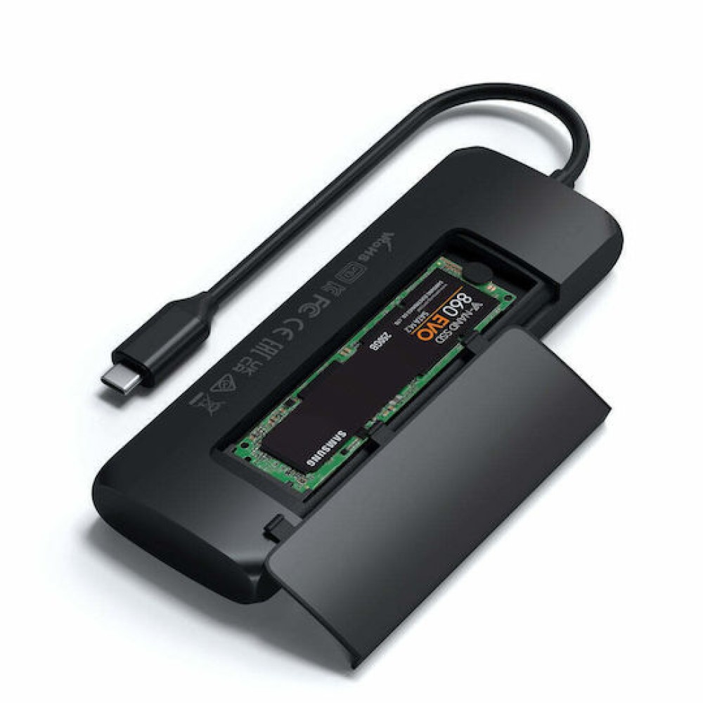 Satechi Hybrid USB-C Docking Station με HDMI 4K PD Μαύρο