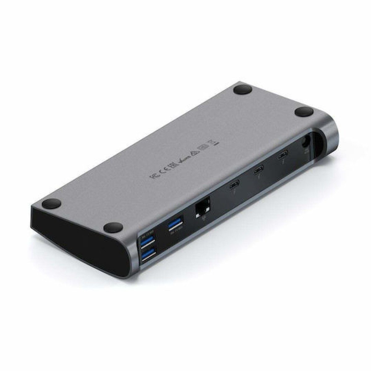 Satechi USB-C Docking Station με 4K PD Ethernet και συνδεση 2 Οθονών Γκρι (ST-UCT4DM)