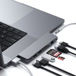 Satechi Docking Station με Διπλό USB-C HDMI 4K PD Ethernet Γκρι (ST-UCPHMXM)