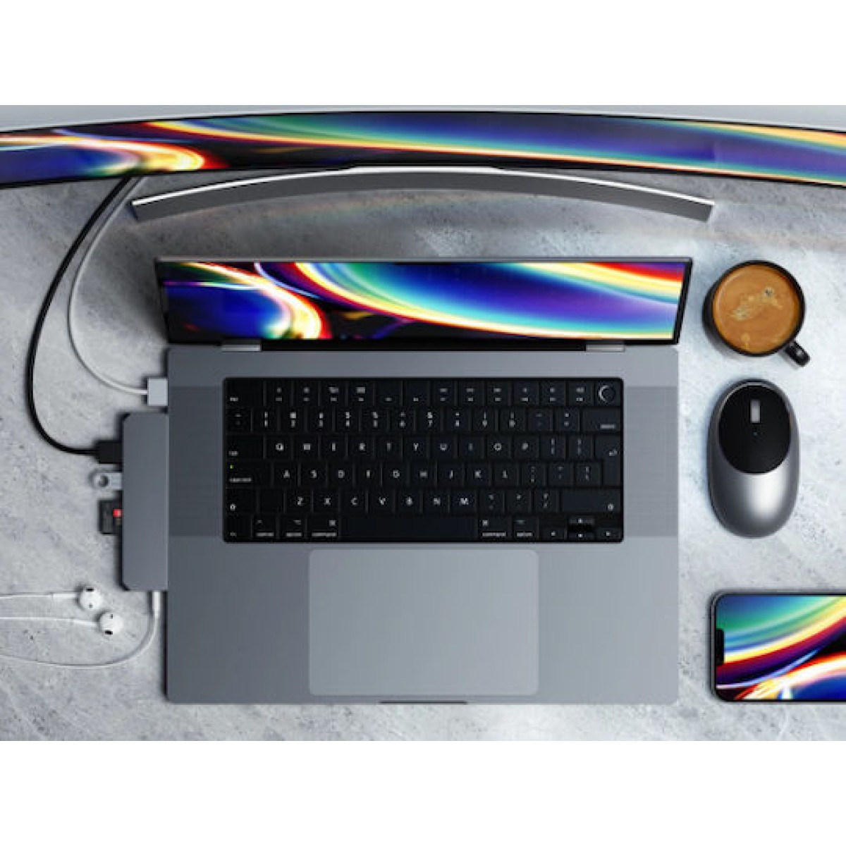 Satechi Docking Station με Διπλό USB-C HDMI 4K PD Ethernet Γκρι (ST-UCPHMXM)