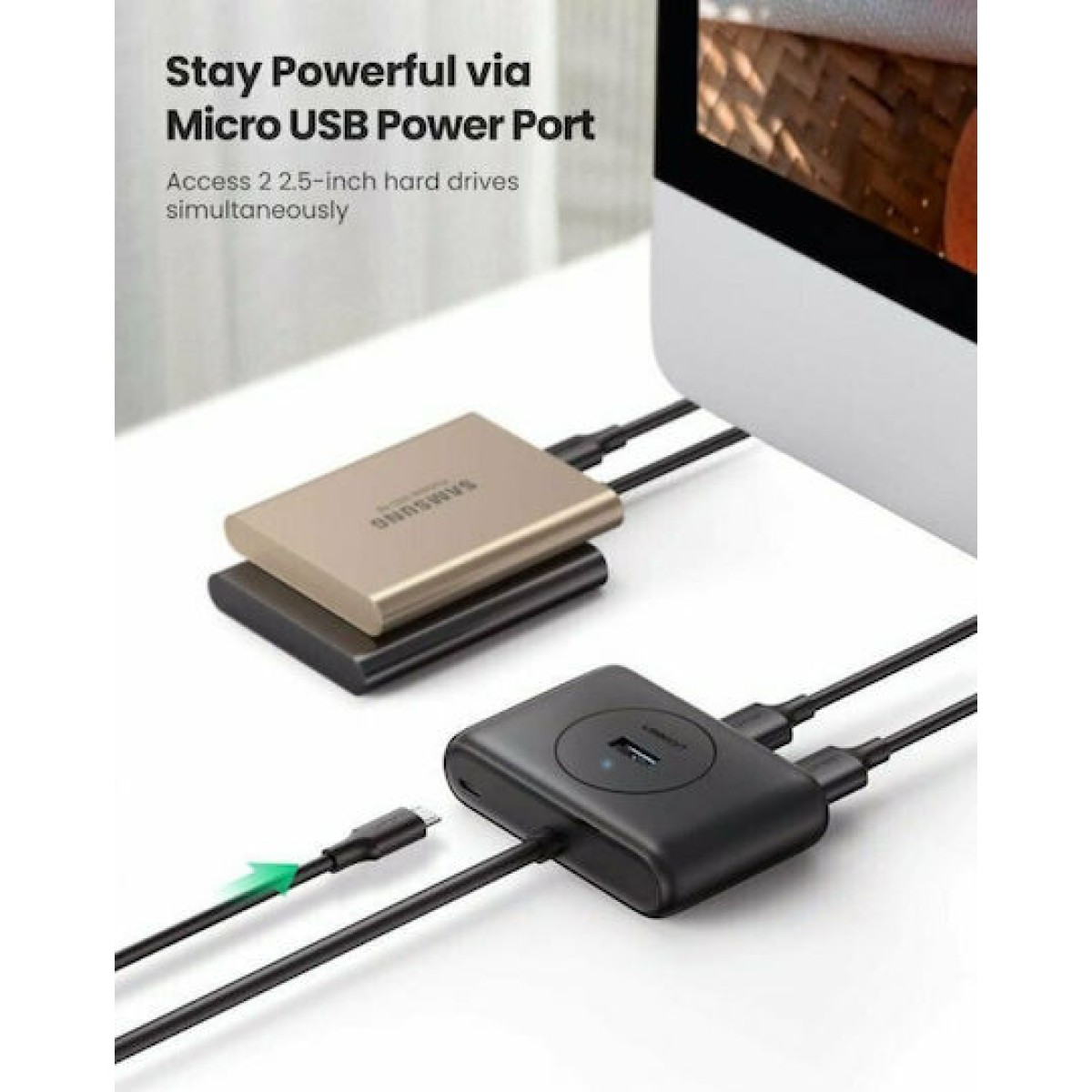 Ugreen USB 3.0 Hub 4 Θυρών με σύνδεση USB-A