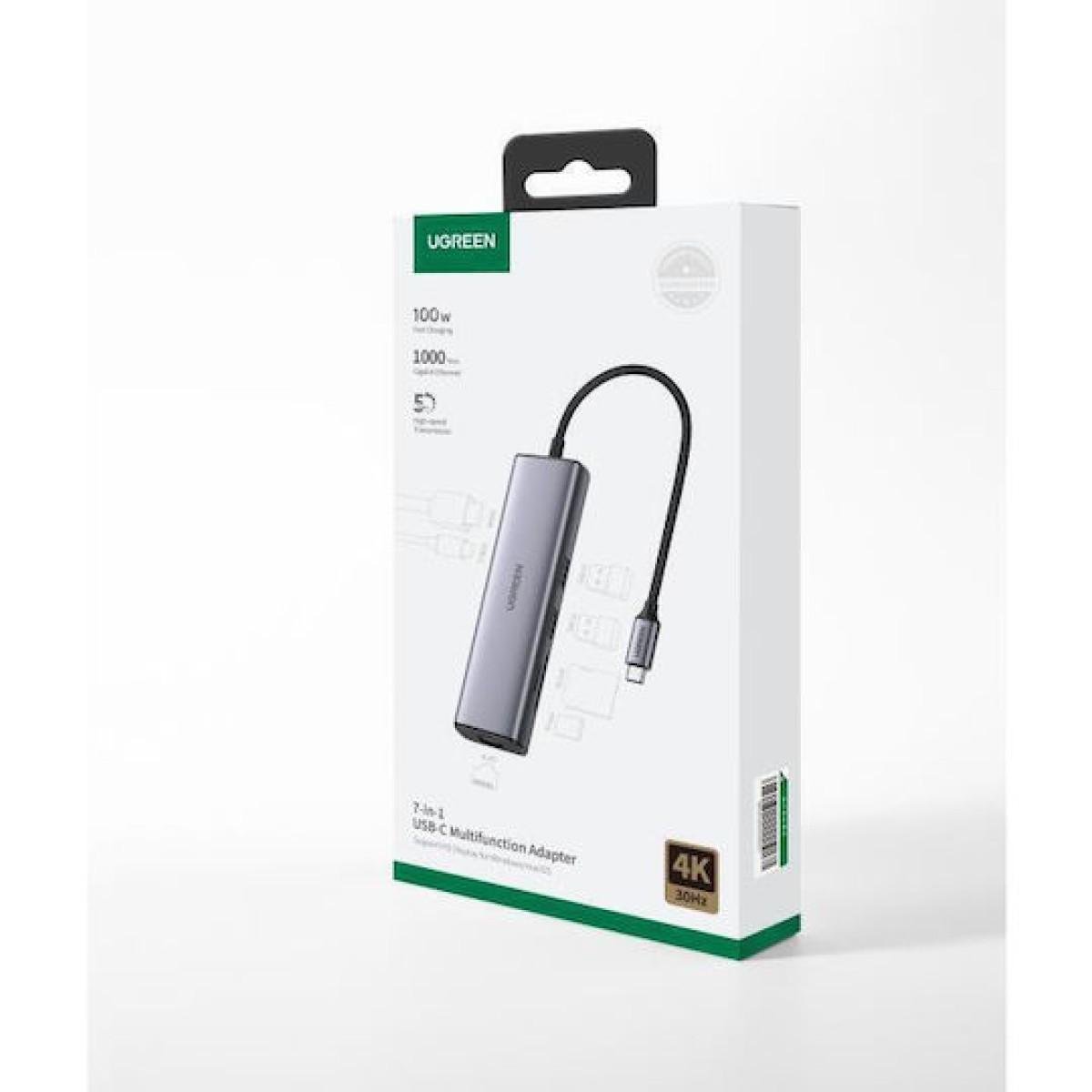 Ugreen CM512 USB-C Docking Station με HDMI 4K PD Ethernet Γκρι