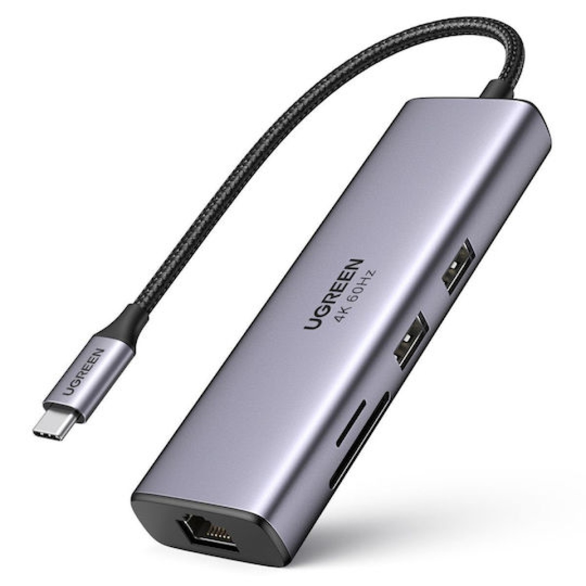 Ugreen CM512 USB-C Docking Station με HDMI 4K PD Ethernet Γκρι