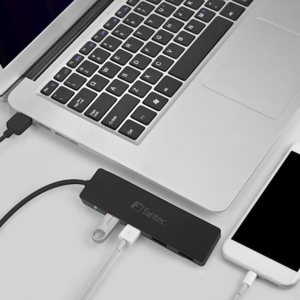 Fantec USB 3.0 Hub 4 Θυρών με σύνδεση USB-C / USB-A
