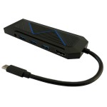 LC-Power USB-C Docking Station με HDMI 4K Ethernet Μαύρο (LC-HUB-C-MULTI-6-RGB)