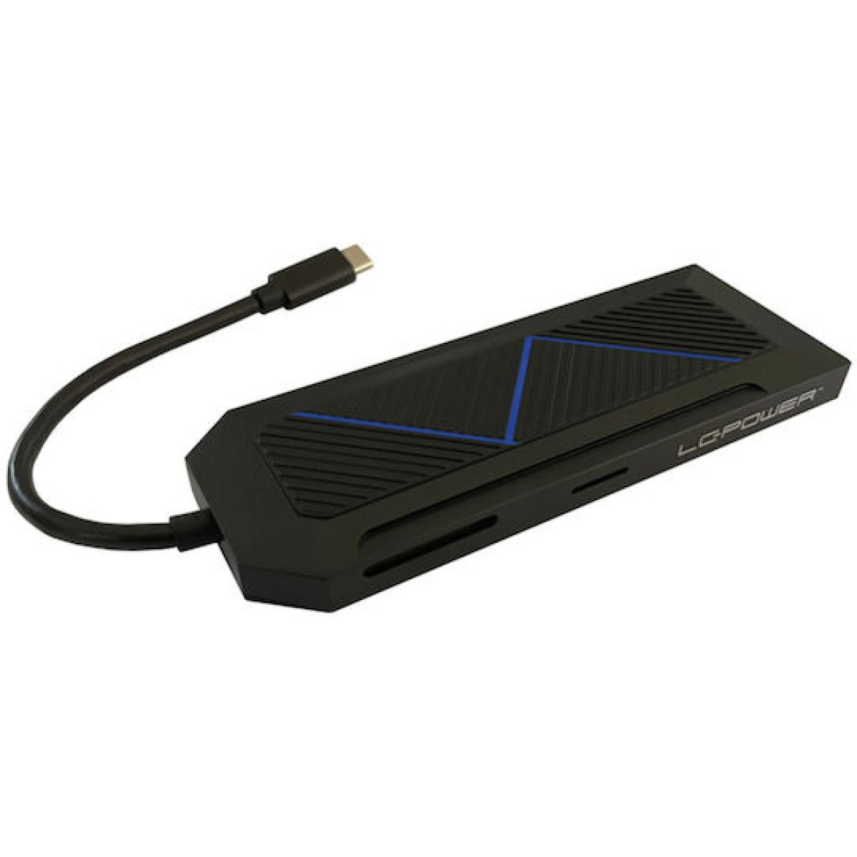 LC-Power USB-C Docking Station με HDMI 4K Ethernet Μαύρο (LC-HUB-C-MULTI-6-RGB)