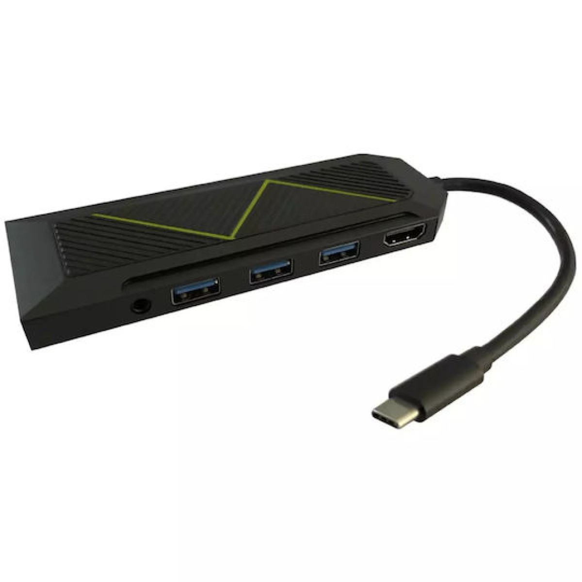 LC-Power USB-C Docking Station με HDMI 4K Ethernet Μαύρο (LC-HUB-C-MULTI-6-RGB)