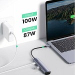 Ugreen USB-C Docking Station με HDMI 4K PD Ethernet Μπλε (10919)