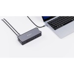 Verbatim USB-C Docking Station με HDMI/DisplayPort 4K PD Ethernet και σύνδεση 2 Οθονών Γκρι (32171)