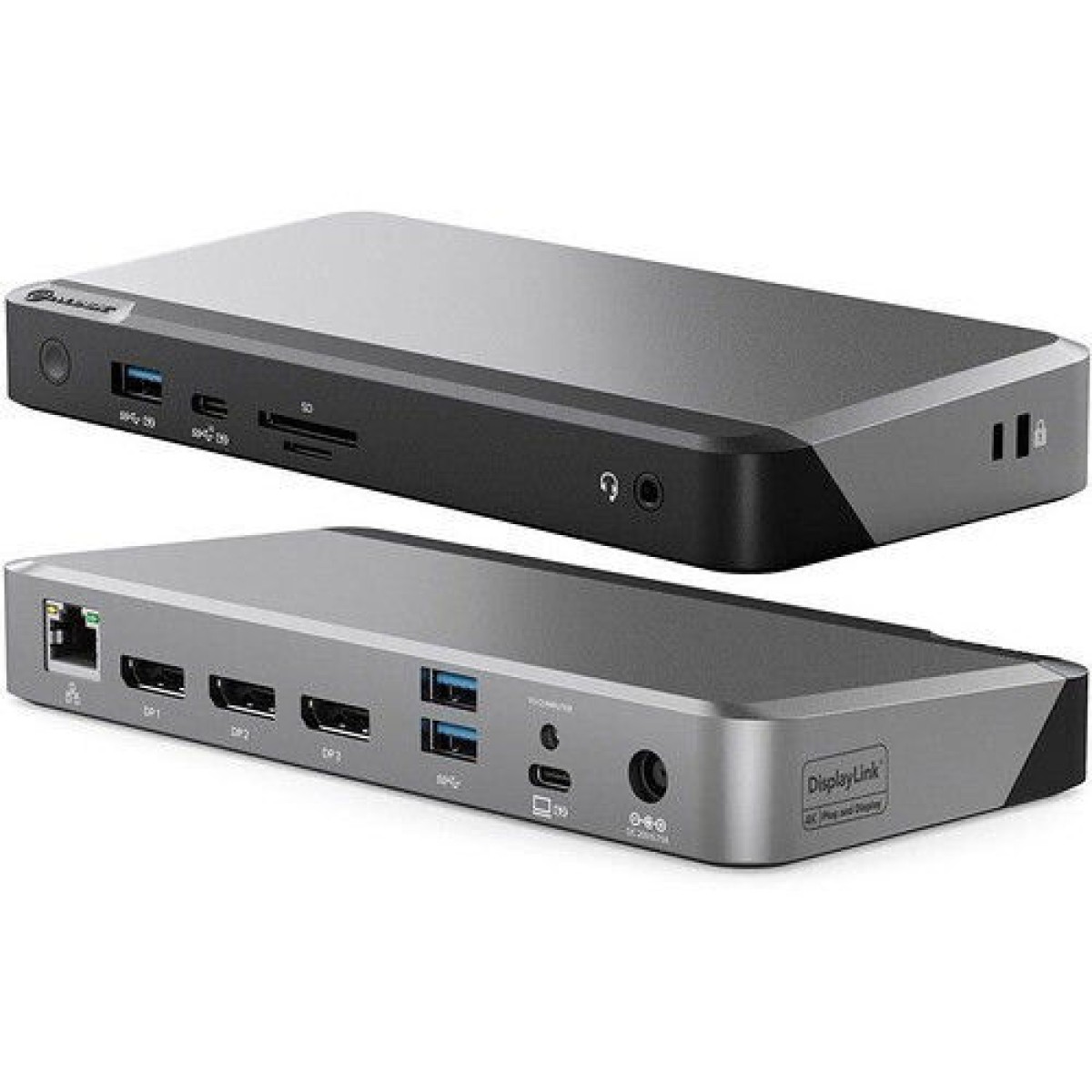 Alogic DX3 USB-C Docking Station με DisplayPort 4K PD Ethernet και σύνδεση 3 Οθονών Ασημί