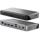 Alogic DX3 USB-C Docking Station με DisplayPort 4K PD Ethernet και σύνδεση 3 Οθονών Ασημί