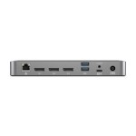 Alogic DX3 USB-C Docking Station με DisplayPort 4K PD Ethernet και σύνδεση 3 Οθονών Ασημί