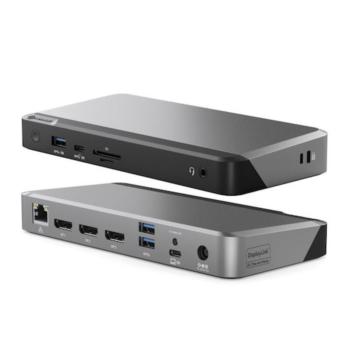 Alogic DX3 USB-C Docking Station με DisplayPort 4K PD Ethernet και σύνδεση 3 Οθονών Ασημί