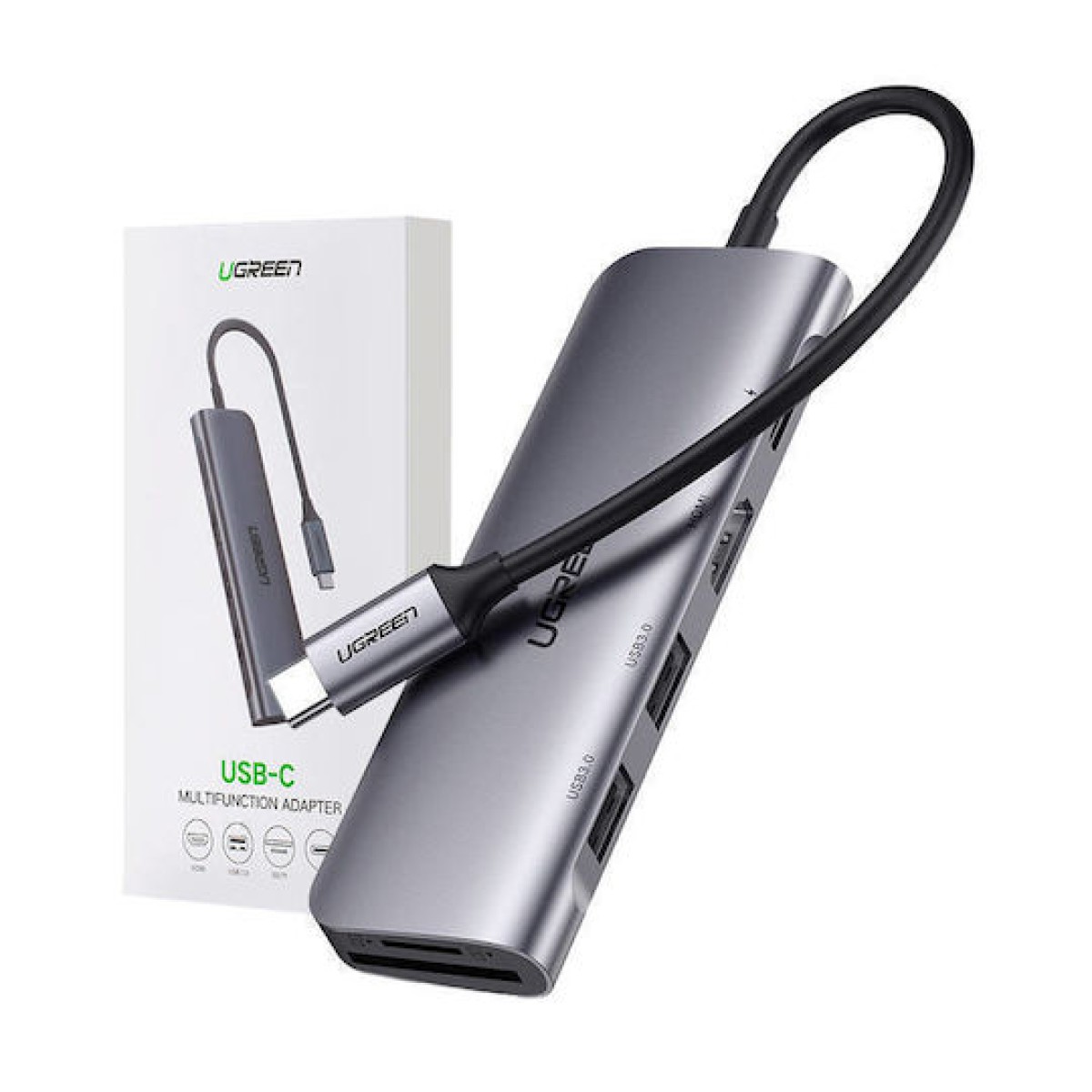 Ugreen CM195 USB-C Docking Station με HDMI 4K PD Γκρι